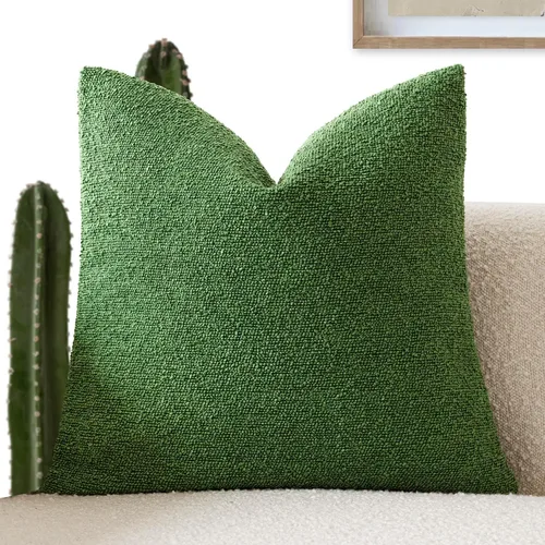 Vista 66 de Foindtower Fundas de almohada decorativas con textura de boucle, fundas de almohada sólidas, neutrales, suaves y acogedoras para silla, sofá