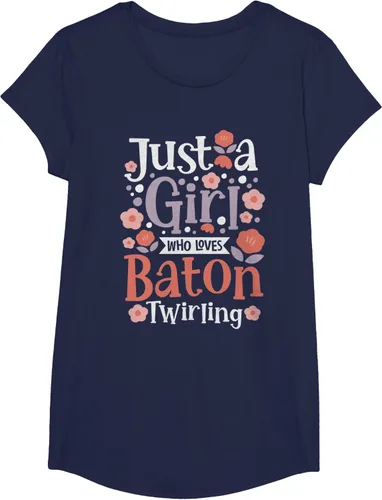 Vista 29 de A Girl Who Loves Baton Twirling - Camiseta de giro Majorette Twirler, Negro