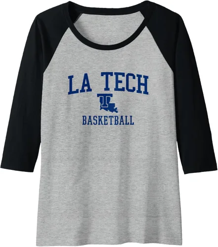 Vista 10 de Louisiana Tech Bulldogs - Camiseta de béisbol raglán para baloncesto, Negro