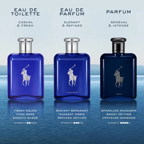 Vista 5 de Ralph Lauren Polo Blue - Eau de Parfum - Colonia para hombre - Acuático y fresco - Con cítricos, bergamota y vetiver - Intensidad media