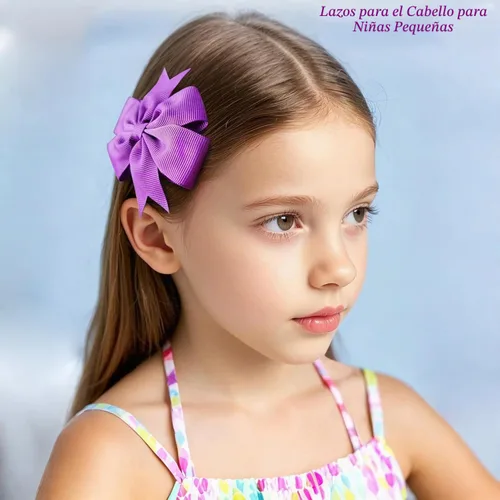 Vista 7 de 40 lazos para el pelo de grogrén de 3 pulgadas, con clips de cocodrilo, para niñas, bebés, adolescentes, en pares