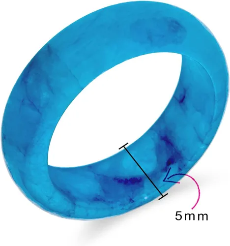 Vista 4 de Bling Jewelry Anillo de eternidad apilable simple para mujeres y adolescentes con colores teñidos azul, rosa, dorado, verde, piedra preciosa