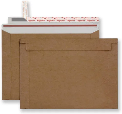 Vista 7 de Bonfasvo Paquete de 30 sobres rígidos de 6.25 x 8.25 pulgadas, color marrón, autosellados, planos, cartón kraft sin doblar, para despegar y sellar