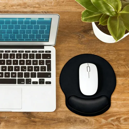 Vista 3 de Alfombrilla de mouse ergonómica con reposamuñecas, accesorios de escritorio de espuma viscoelástica para mujeres, alfombrilla de mouse