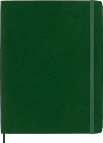 Vista 2 de Moleskine - Cuaderno clásico, tapa blanda, tamaño XL (7.5 x 9.5 pulgadas), cuadriculado, verde mirto, 192 páginas