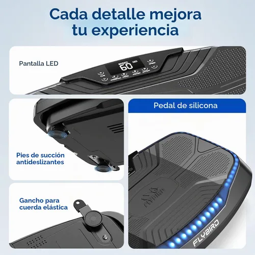 Vista 6 de FLYBIRD Vibration Plate Exercise Machine for Lymphatic Drainage, 120 Levels Full Body Workout, Curved Vibration Plate with Powerful Motor for
