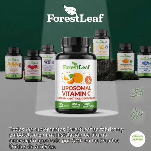 Vista 7 de ForestLeaf Vitamina C Liposomal 1000mg Cápsulas Suplemento Liposomal de Vitamina C de Alta Dosis con Ácidos Grasos de Aceite de Coco Absorción