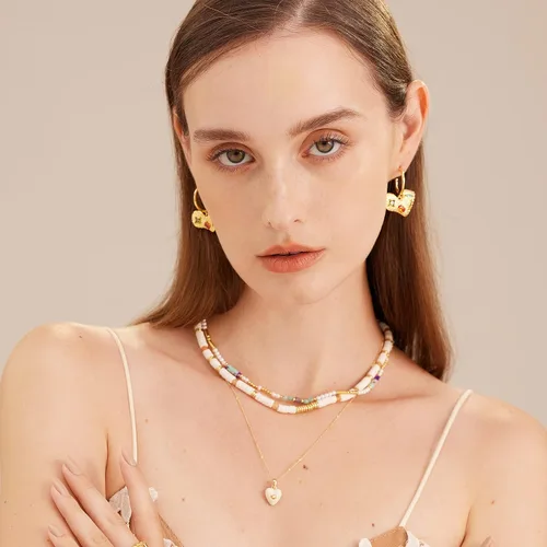 Vista 4 de C.Paravano Necklace Women Pendant Necklaces for Women18K Gold Plated Chain Necklace Fashion Necklaces Gold Necklaces for Women Women Necklace
