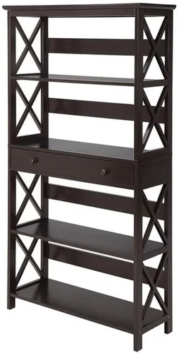 Vista 11 de Convenience Concepts Oxford - Estantería de 5 niveles con cajón, color negro