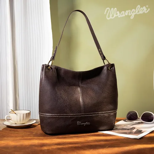 Vista 72 de Wrangler Hobo - Bolsas para mujer de cuero vegano con asa superior, bolsos de hombro y bolsos
