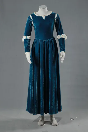 Vista 6 de OURCOSPLAY US Talla para el piso de longitud de la princesa valiente vestido de Mérida Cosplay vestido y carcaj