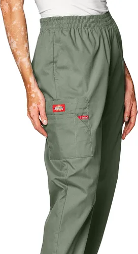 Vista 3 de Dickies - Pantalones para uniforme médico, con cintura elástica para mujer
