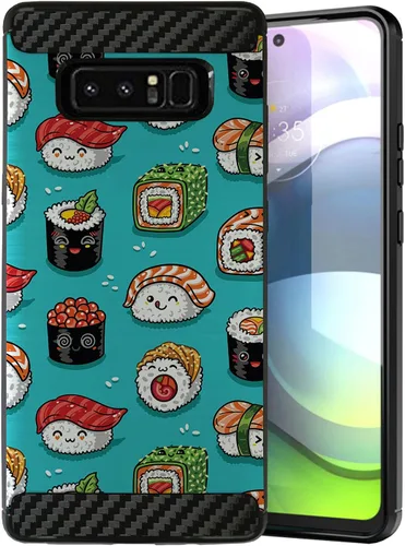 Vista 16 de CasesOnDeck - Funda compatible con Samsung Galaxy Note 8 (Carbon Flex) y Note 8, diseño moderno de ajuste delgado, con golpes y caídas (astronauta)