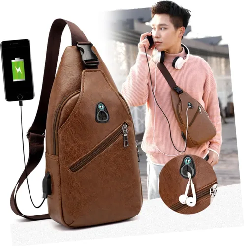 Vista 7 de SHERCHPRY 3 piezas de bolsas para hombres Cruzadas - Bolsa cruzada para hombres, bolsa cruzada para hombres, bolsas de mensajero para hombres