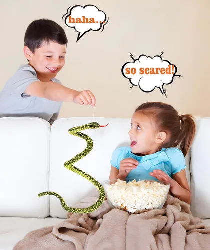 Vista 6 de Muñecas de serpiente suaves de 3.6 pies de largo, lindos animales de peluche, bromas de peluche, juguetes para niños, regalos para niños, Verde