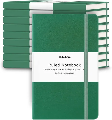 Vista 13 de Huhuhero - Diario para cuaderno con líneas, papel grueso de 120 g/m², cuaderno a rayas para la universidad, cuadernos de tapa dura para tomar notas