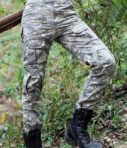 Vista 4 de HARGLESMAN Men's Tactical Military Suits Long Sleeve Uniforms Combat Shirt and Pants with Knee Pads ACU