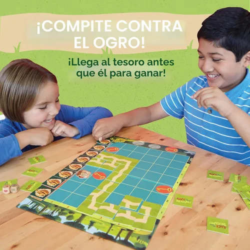 Vista 2 de ¡Corre hacia el tesoro! de Peaceable Kingdom Juego infantil "Vence al ogro".