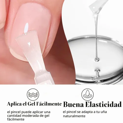 Vista 3 de Born Pretty Juego de Base y Capa Superior de 2 Piezas, Capa Superior de Alto Brillo, Gel Base para Uñas de Larga Duración con Acabado Brillante