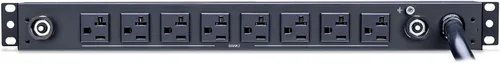 Vista 3 de CyberPower PDU30BT8F8R PDU básica, 100 – 125V/30A (Derado a 24A), 16 tomas, cable de alimentación de 12 pies, montaje en rack 1U