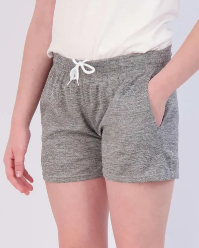 Vista 3 de Real Essentials Paquete de 4 pantalones cortos deportivos de malla para niñas con bolsillos