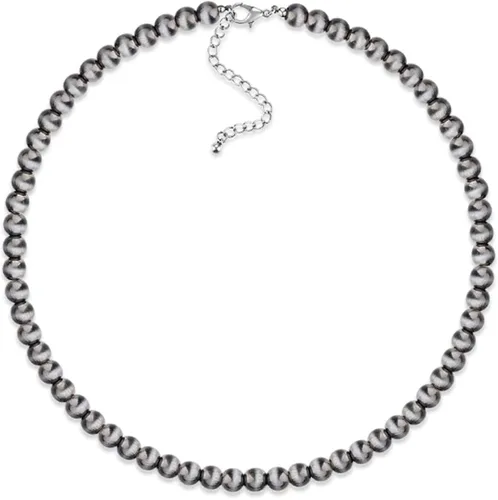 Vista 2 de Joyería de turquesa occidental, collar de perlas Navajo para mujer, collar occidental, collar con dije de cuentas de vaquera, estilo bohemio