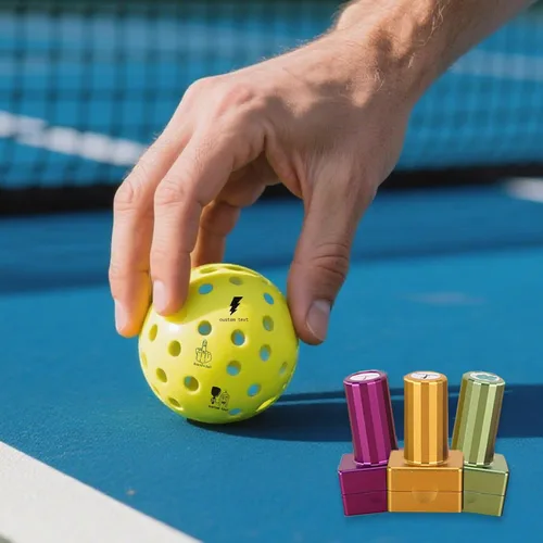 Vista 2 de Sello de Pelota de Pickleball Personalizado con Tu Logo Texto Marcador de Pickleball Reutilizable Perfecto para Marcar Tus Pelotas de Pickleball