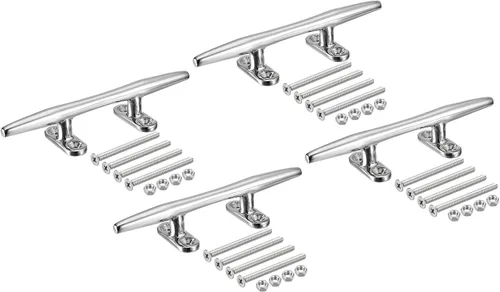 Vista 8 de uxcell Base abierta para tacos de barco, tacos de muelle de acero inoxidable, accesorios de amarre