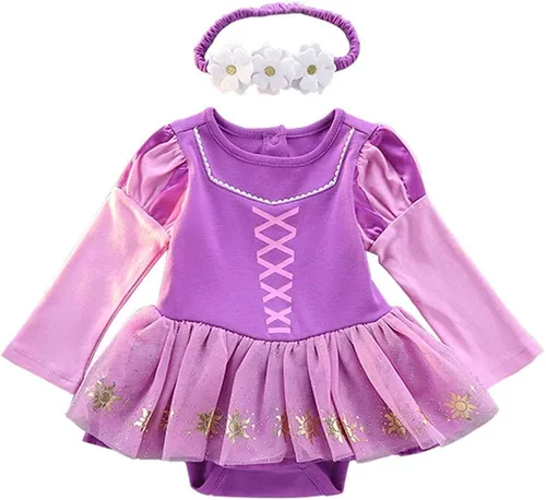 Vista 19 de Disfraz de princesa para niñas pequeñas, disfraz de tutú de Halloween, mameluco de Navidad Nn11