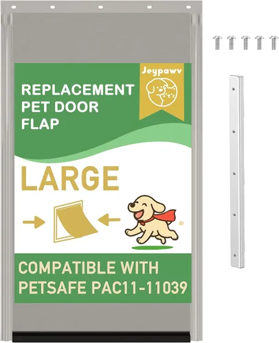 Vista 10 de Solapas grandes de repuesto para puerta con soporte de metal, tornillos y arandelas de acero inoxidable 304, compatibles con PetSafe Freedom