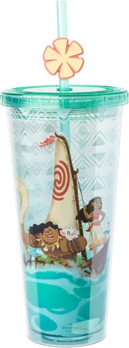Vista 26 de Silver Buffalo Disney Una Loca Aventura de Goofy con Goofy, Max Goof, Roxanne y Bobby Zimuruski - Vaso de plástico para bebidas frías con tapa
