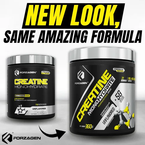 Vista 3 de Forzagen Monohidrato de creatina en polvo sin sabor, creatina micronizada en polvo para ganancia muscular para hombres y mujeres, creatina