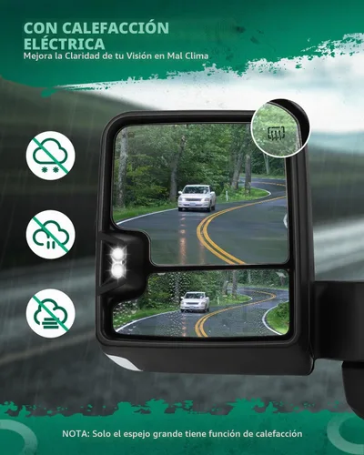 Vista 5 de SCITOO Espejos de remolque compatibles con Chevy 2019-2022 para Chevy para Silverado para GMC para Serria 2500 3500 espejos de remolque