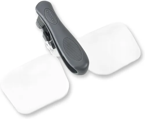 Vista 5 de Carson VisorMag óptico 1.75x Potencia (+3.00 dioptrías) Lente de aumento con clip para sombreros VM-10 Práctico aumento manos libres: lupa manos