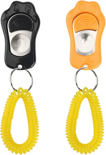Vista 15 de Clicker Training para perros, clicker de perro con correa de muñeca, 3 niveles de volumen ajustables para entrenamiento de perros para gatos y Una