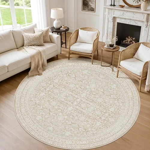 Vista 51 de Alfombras de área 8x10 Sala de estar: Dormitorio Alfombra Lavable Beige