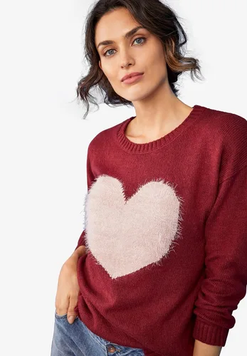 Vista 6 de Ellos Suéter Love de talla grande para mujer
