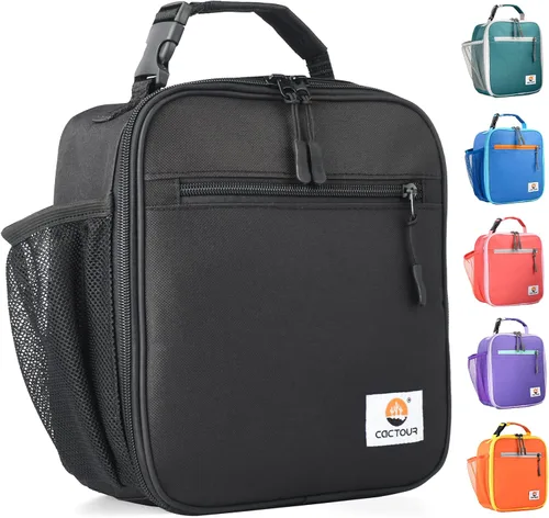 Vista 24 de CaCTOUR Lonchera para Niños, 2 Paquetes Bolsa de Almuerzo Aislada para Niñas y Niños, Bolsa Suave Mini Enfriador Regreso a la Escuela Bolsa