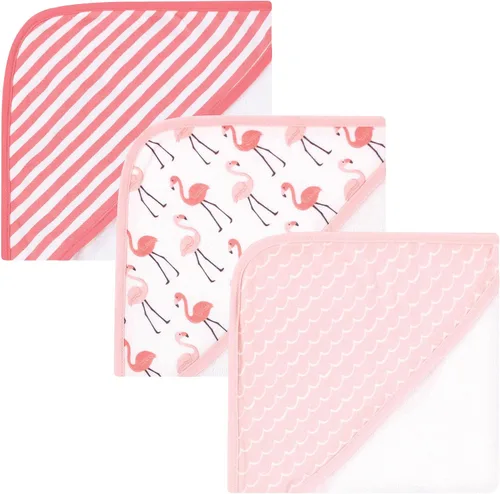 Vista 31 de Hudson Baby Toallas unisex con capucha de algodón para bebé, alfabeto, talla única
