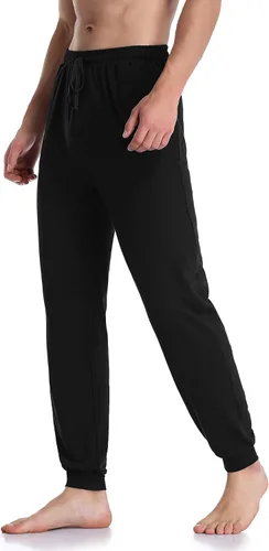 Vista 2 de COLORFULLEAF Pantalones de pijama para parejas para hombre y mujer pantalones de pijama de algodón pantalones de pijama para hombre pantalones