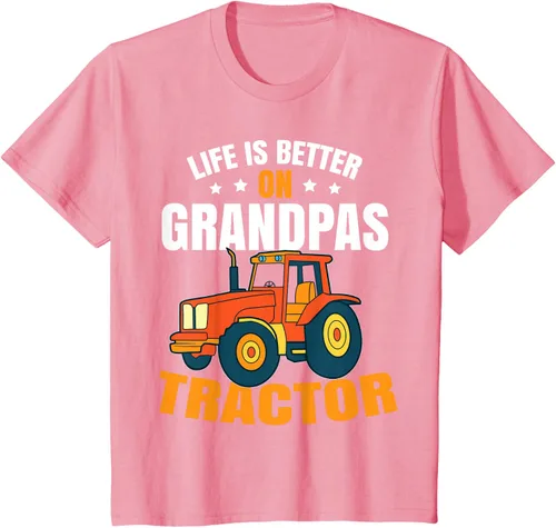 Vista 84 de Life Is Better On Grandpas Tractor Kids Farm Tractor Boy Camiseta, Negro