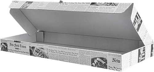 Vista 58 de Restaurantware - Cajas para pizza, 50 unidades, 14 x 7 x 1.5 pulgadas, embalaje de papel de cartón corrugado con bloqueo de pestañas, resistente a