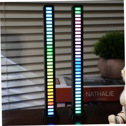 Vista 3 de DOITOOL 2 unids lámpara de sonido reactiva luces ambientales barras Led s RGB barras TV ambiente ing tiras tiras RGB s acrílico control de voz