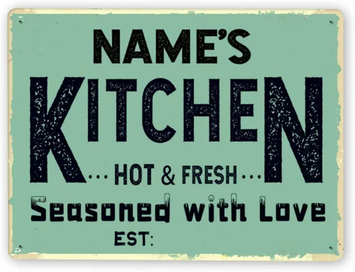 Vista 21 de Letreros de cocina personalizados personalizados para cocina, decoración de pared, letreros de metal para restaurante de mostrador, bar en casa