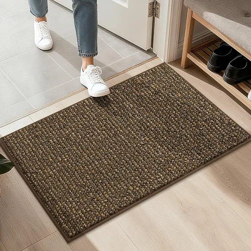 Vista 46 de BEQHAUSE Alfombra de Entrada de 20"x32" Tapete Interior para Puerta Antideslizante Lavable, Alfombras de Pasillo Absorbentes y Resistentes a Manchas