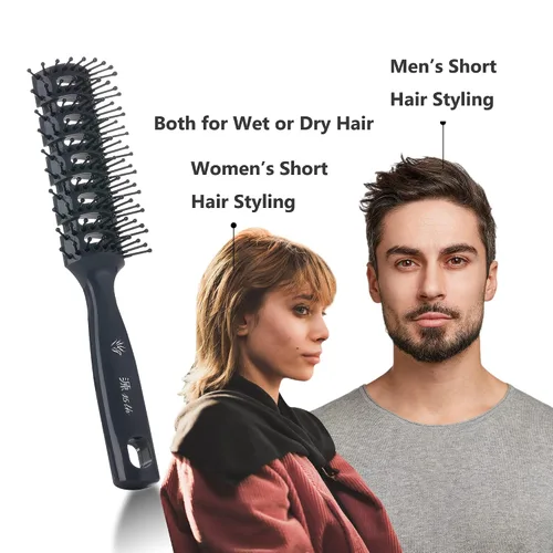 Vista 5 de PERFEHAIR Cepillo de pelo ventilado para secar con secador, peinar cabello largo, corto, fino, grueso, seco o húmedo, libre de estática y resistente