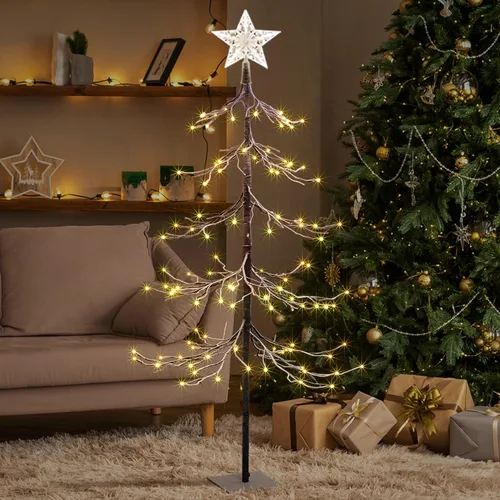 Vista 11 de Lightshare Árbol de abeto nevado de 13 pies, 328 luces LED, para uso en interiores y exteriores, blanco cálido, para el hogar, festival, fiesta