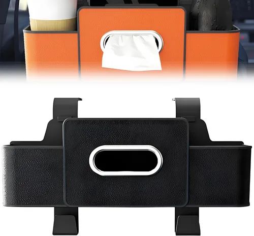 Vista 9 de PUSKIU Organizador y caja de almacenamiento para automóvil, organizadores de automóvil y caja de almacenamiento para asiento trasero, organizador