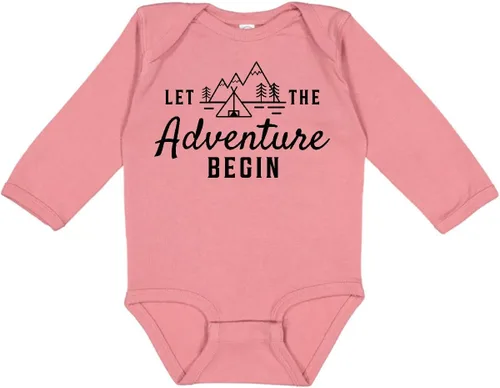 Vista 9 de inktastic Let the Adventure Begin with Camping Tent and Long Sleeve Creeper