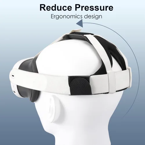 Vista 2 de CBDYWVR Head Strap Pad for Oculus Quest 3 Headset,PU Headband Replacement for Enhanced Support,Comfort VR Accessories (Black)